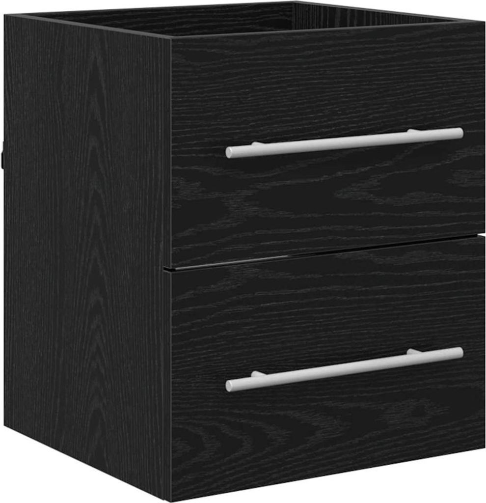 Waschbeckenunterschrank Schwarz Eichen-Optik 38,5 x 41 x 48 cm