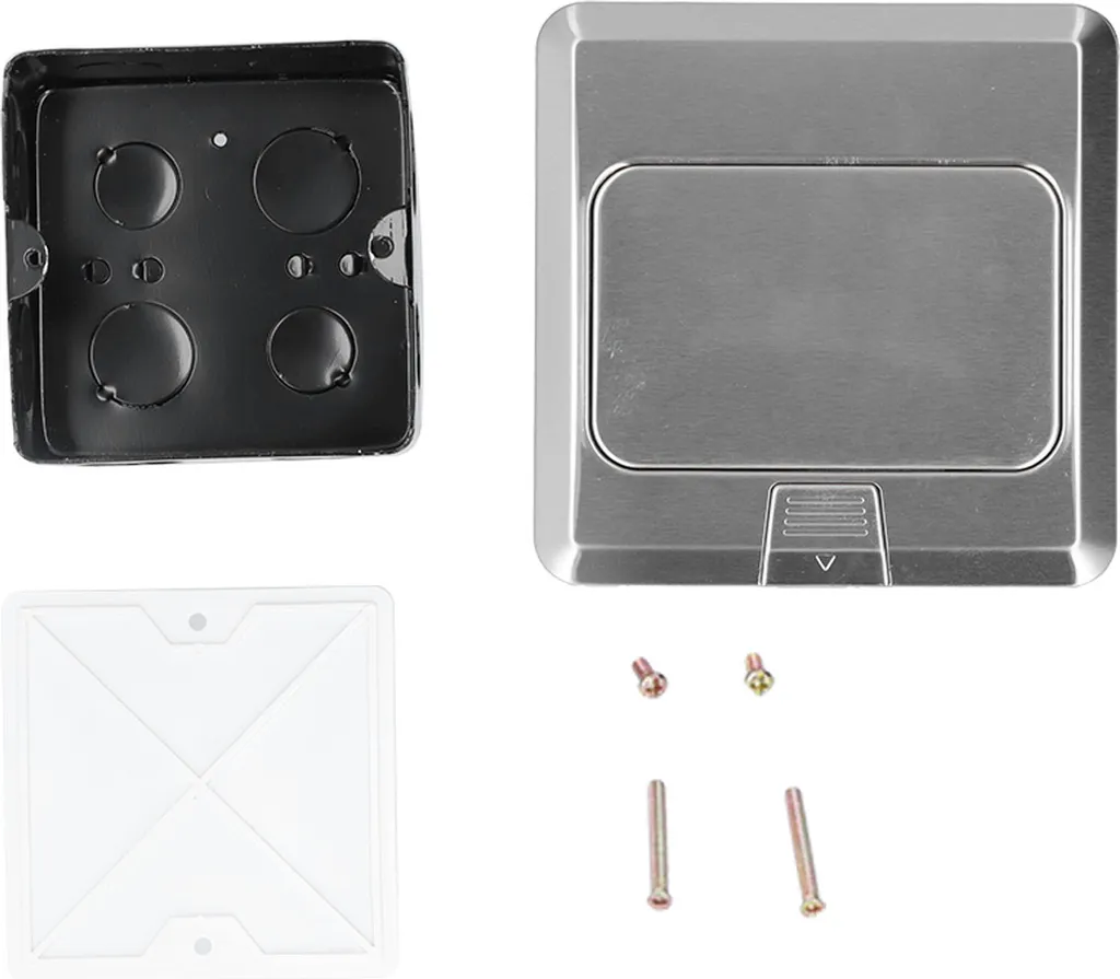 Prise de sol inox pour îlot de cuisine et bureau avec terre 250V AC UE