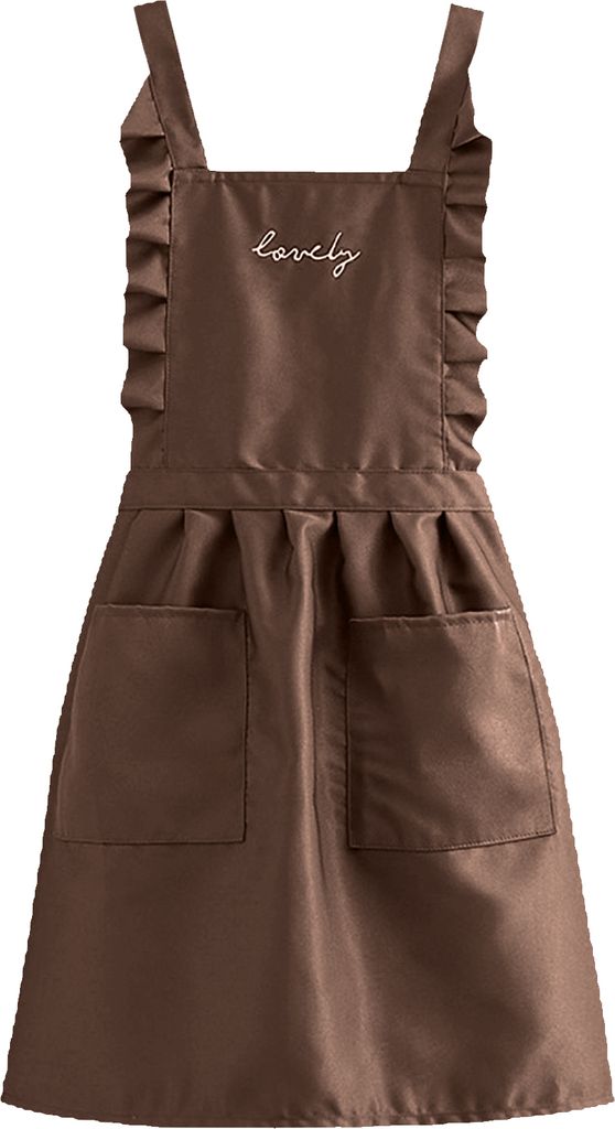 Küchenschürze mit Taschen, verstellbarem Riemen, atmungsaktiv, dünn, Damen-Prinzessinnenrock, Kaffeeschürze, Gartenschürze, Arbeitsschürze, A...