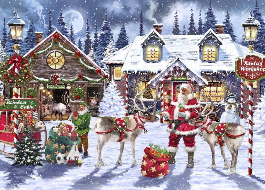 Bluebird Puzzle Weihnachts-Puzzle Santa's Workshop - 1500 Teile Puzzle