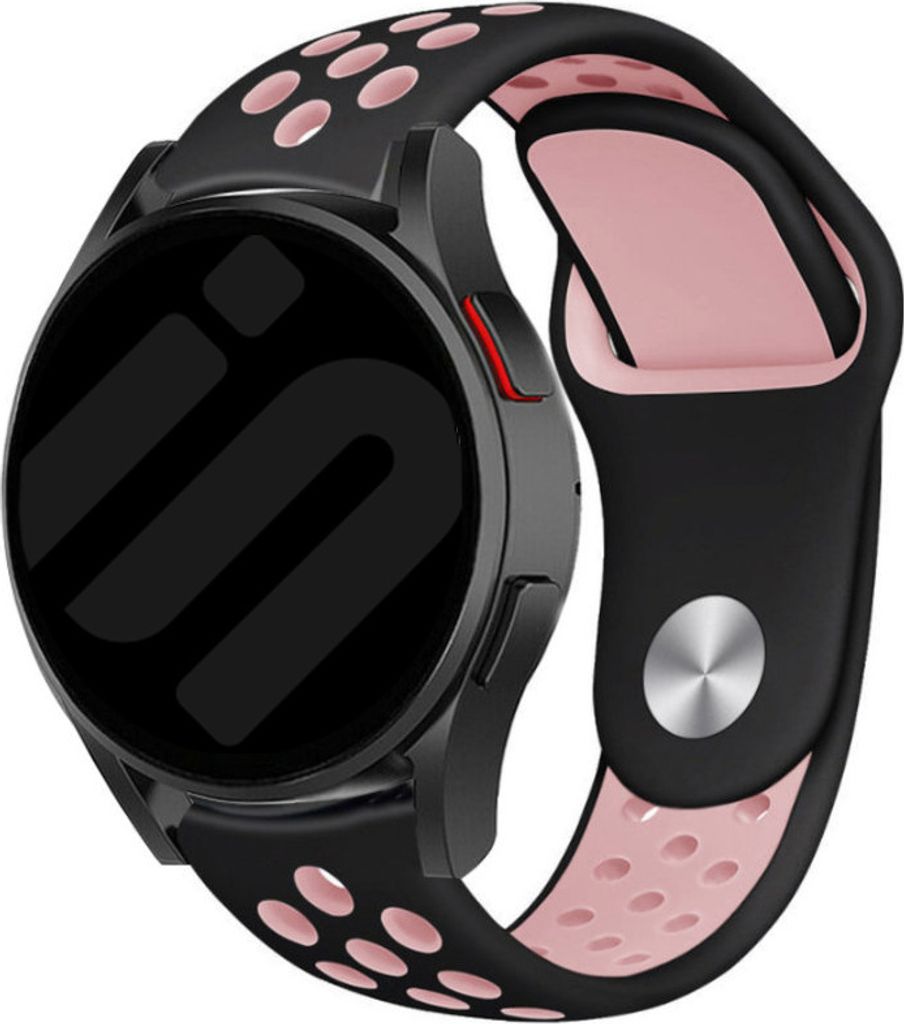 Strap-it Samsung Galaxy Watch 6 Classic 47mm Sport Armband (Schwarz/Rosa)