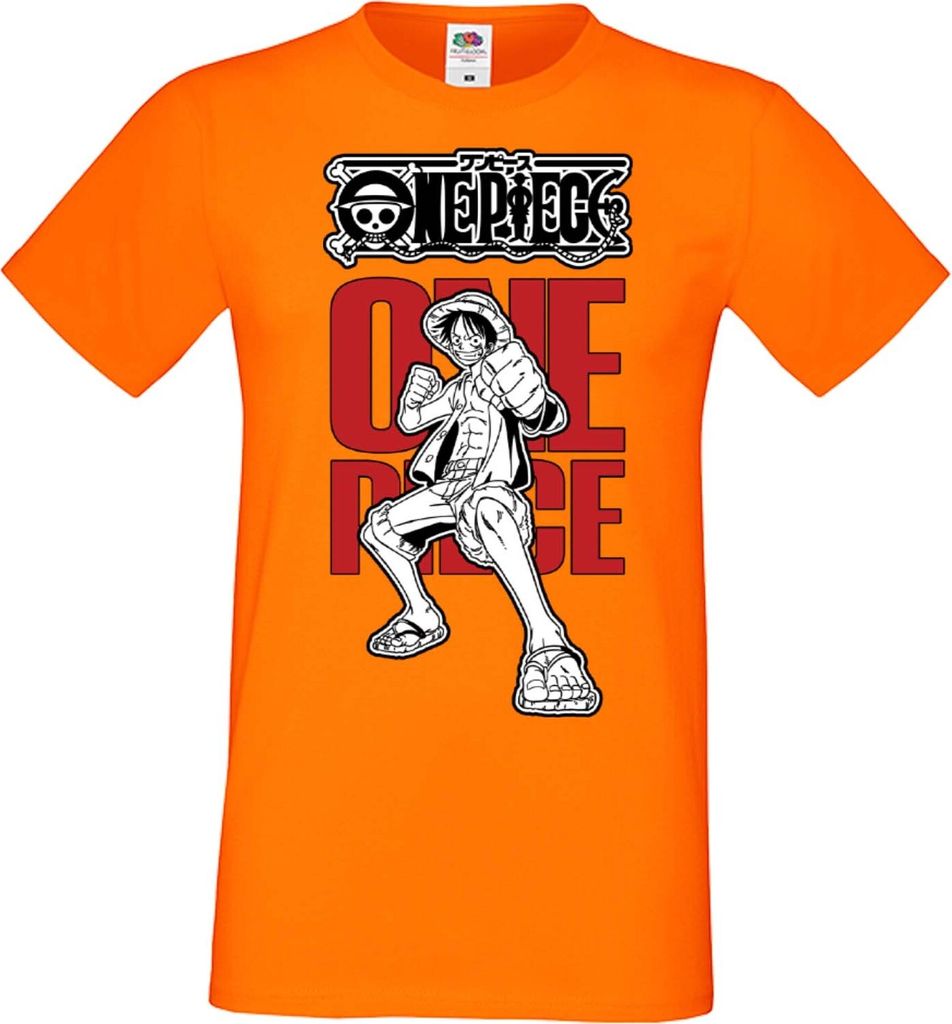 Herren T-Shirt Anime Manga One Manga Piece Anime 04 Pirates, Man S / Orange