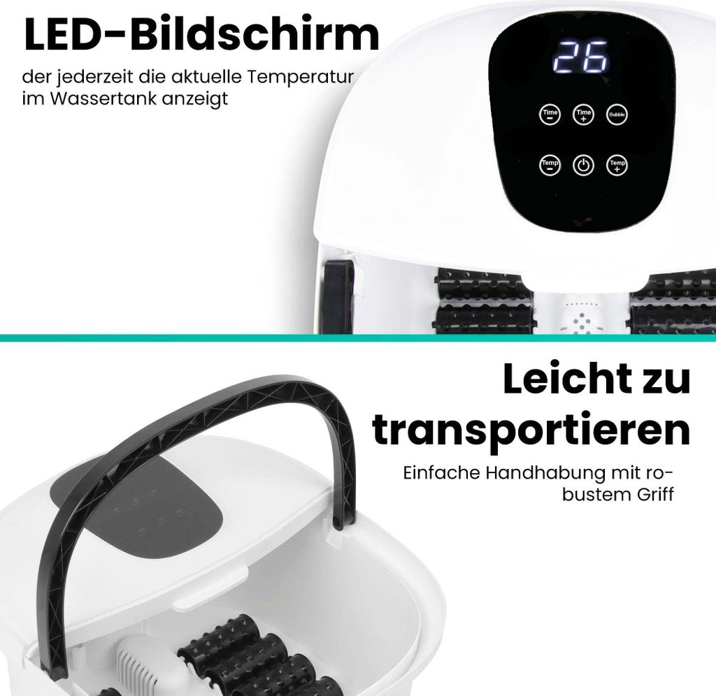 Niceey Fußsprudelbad XXL, Fußmassagegerät mit Produktbild 7