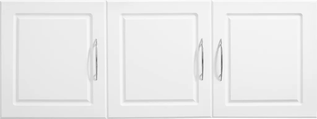 Placard Suspendu 2 Niveaux Blanc pour Rangement de Cuisine et Garage