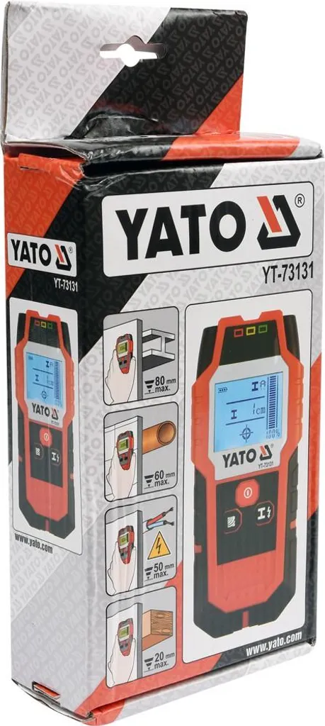 Scanner mural Yato YT-73131 professionnel pour détection de câbles - 8