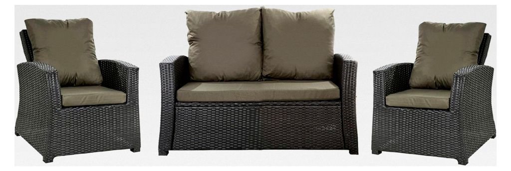 Rattan-Gartenkissen-Set für 4-5 Sitzplätze – geeignet für Sofa, Schaukelstuhl und Wohnzimmer, komfortabel für Innen- und Außenbereich, Polye...