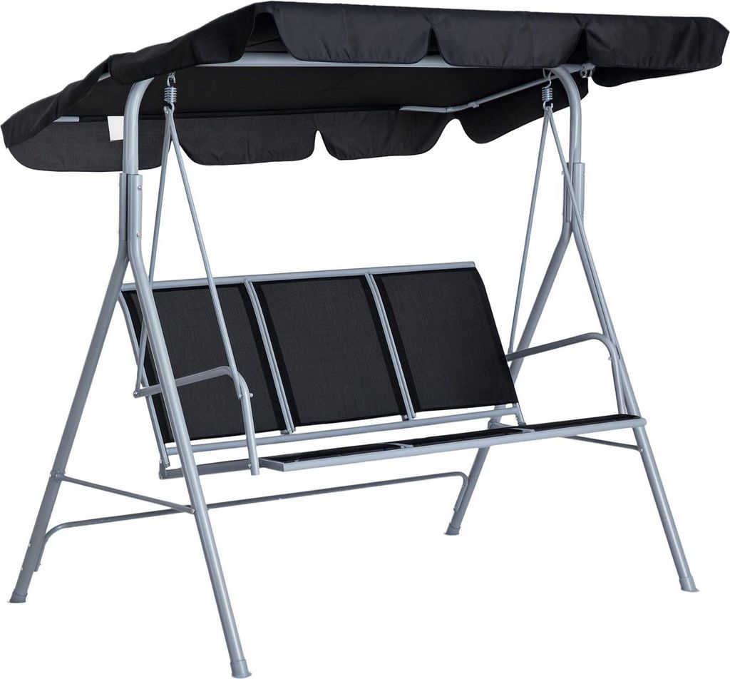 Outsunny Hollywoodschaukel 3-Sitzer Schaukelbank Produktbild 