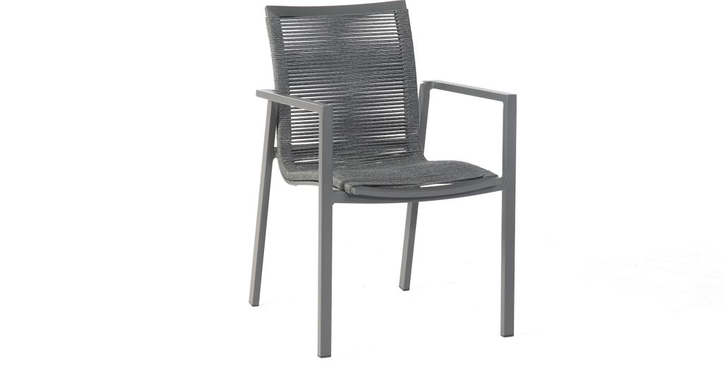 Sonnenpartner Sessel Line Alu/Polyrope dark-grey