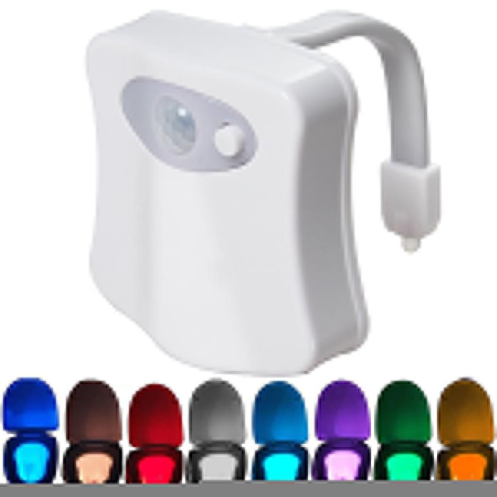LED WC Badezimmer Nacht 16 Farbe Lampe Toiletten Bewegung Aktiviert Sensor Licht