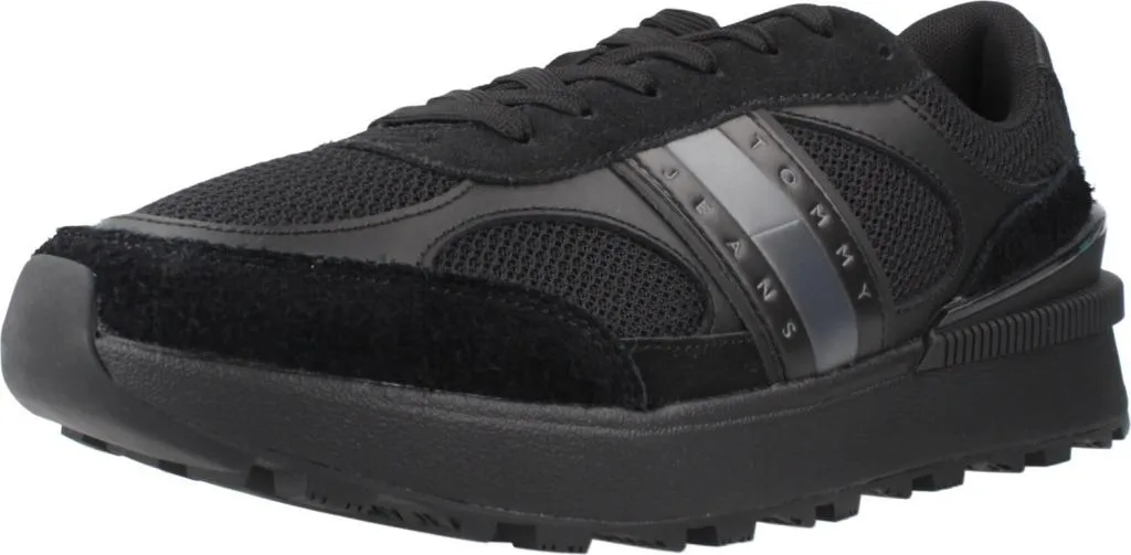 Sneakers Noires Homme Tommy Jeans Tjm Technical Runner Ess Confort Total