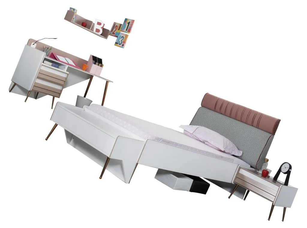 Table de chevet enfant en bois : meuble de rangement de nuit compact