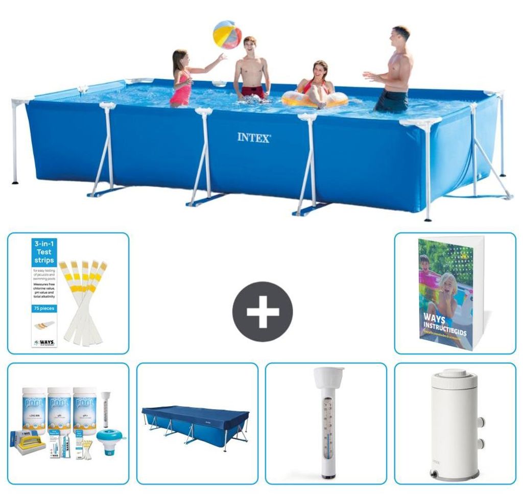 Rechteckiger Frame Pool - 450x220x84 cm - 7-teilig S63