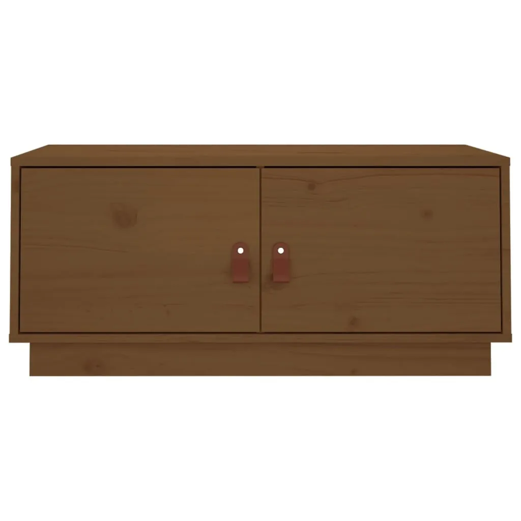 Coffee Table 80x50 cm in Pino Massiccio Miele: Design Rustico Moderno