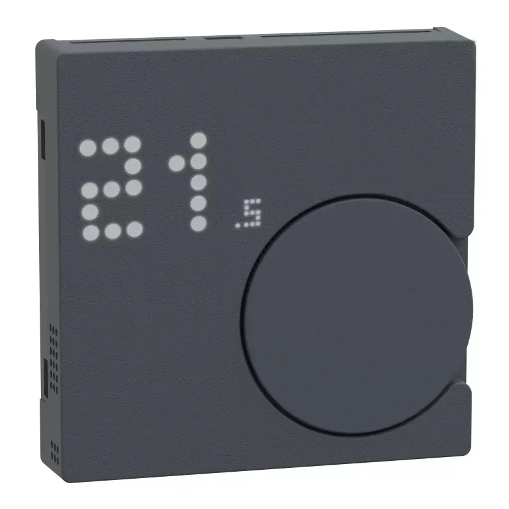 Thermostat d'ambiance Merten anthracite, module de régulation chic