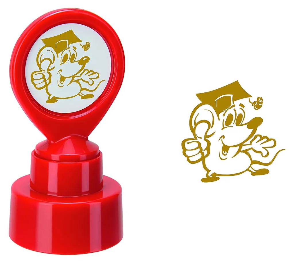 Petit tampon de motivation rouge 22mm Colop rond avec encreur automatique