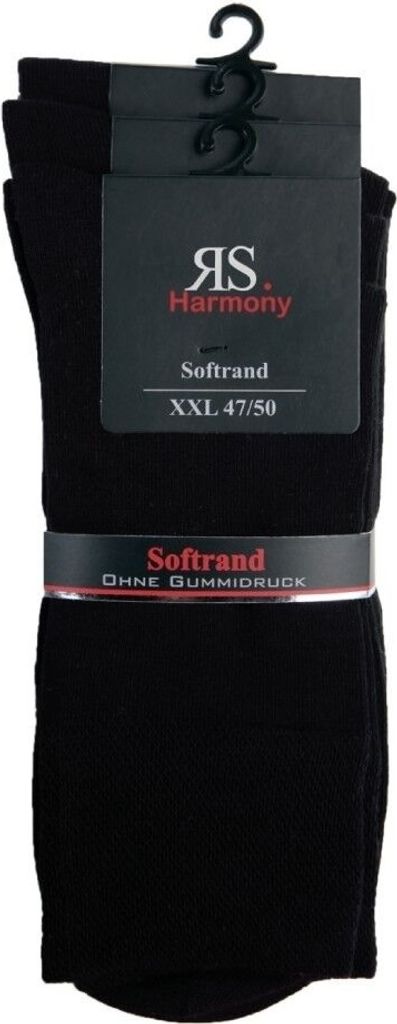 6 Paar  Gr.47/50   schwarze Business-Socken ohne Gummidruck Produktbild 