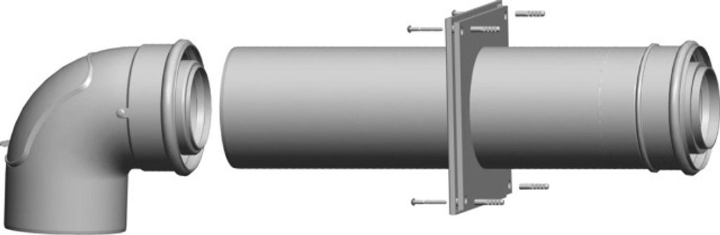 Wolf 2651480 - Anschlussset DN80/125 35-50kW - Weiß