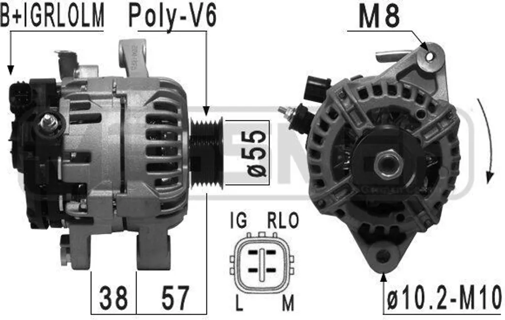 Alternateur de rechange pour Toyota Yaris - Réparer circuit de charge P9