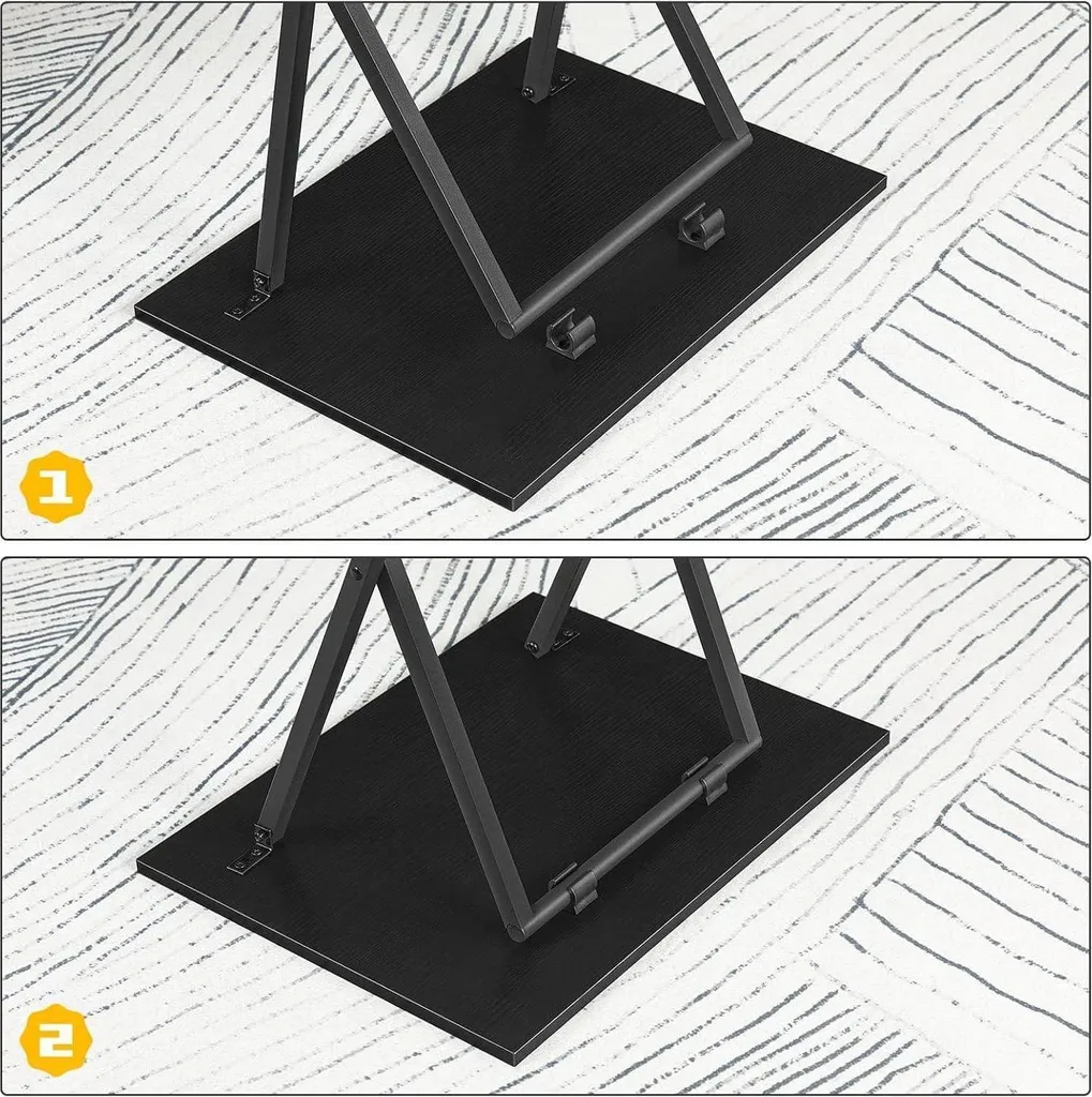 Table d'appoint HOOBRO pour ordinateur pliable style industriel noir - 7