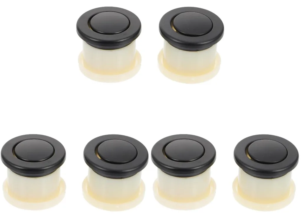 Lot de 6 boutons à ressort coulissants en alliage zinc pour meubles
