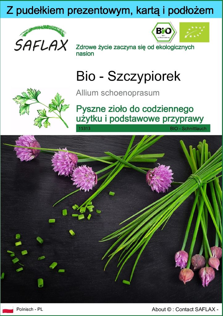 SAFLAX - Zestaw prezentowy - Bio - Szczypiorek - 250 Zdjęcie produktu 
