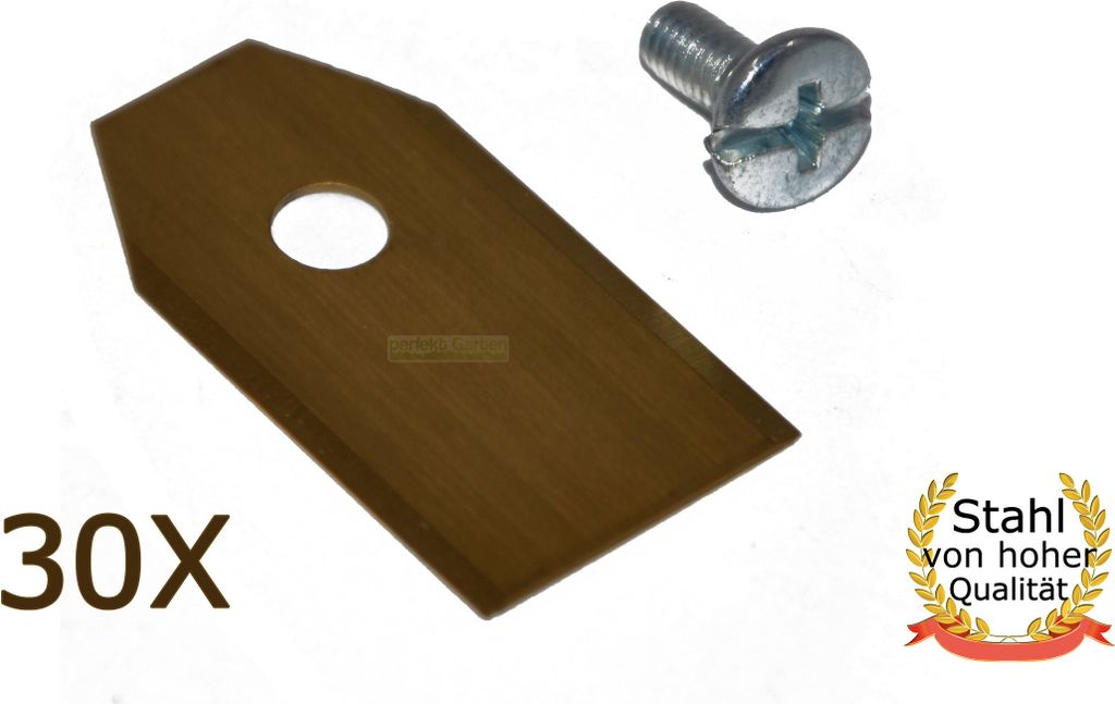 30 X 3,5CM Titan Messer für Herkules G-Froce, Telsing 1000 1500 2000 Mährobot