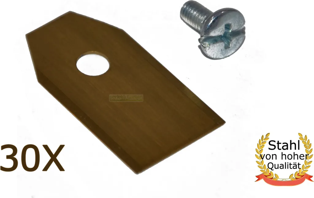 Ricambi Lame Titanio McCulloch ROB R600 R1000 - Confezione Risparmio 30x