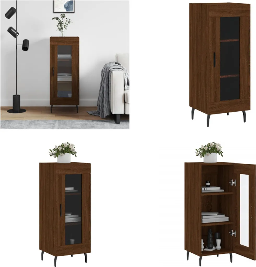 Mobiletto Moderno vidaXL Rovere Marrone 90cm | Design e Stoccaggio