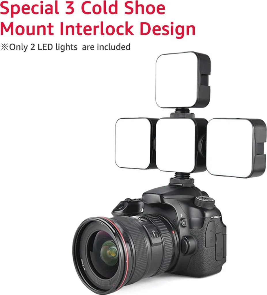 Kit Éclairage Vidéo LED et Rig de Stabilisation pour Téléphone Portable - 3
