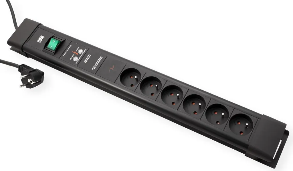 Multiprise 6 socles BACHMANN CONNECTUS 2m avec Interrupteur GVS