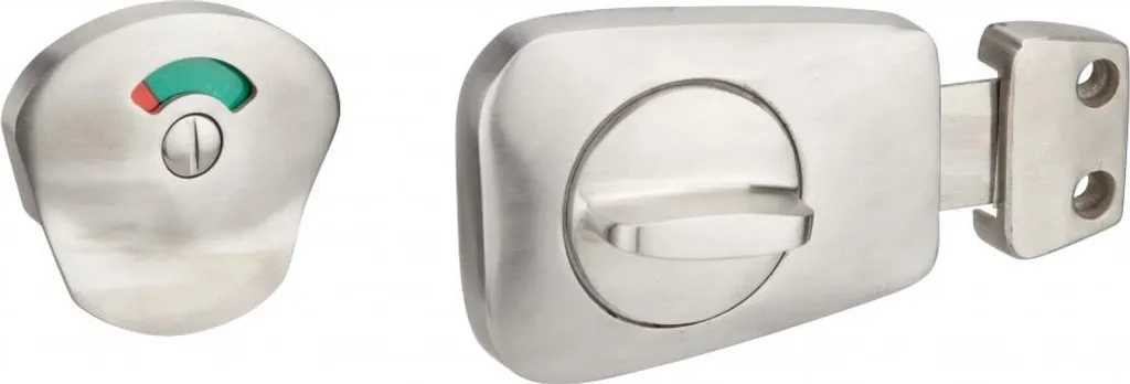 Verrou WC libre occupé en inox pour porte 40mm : idéal bureaux et ERP