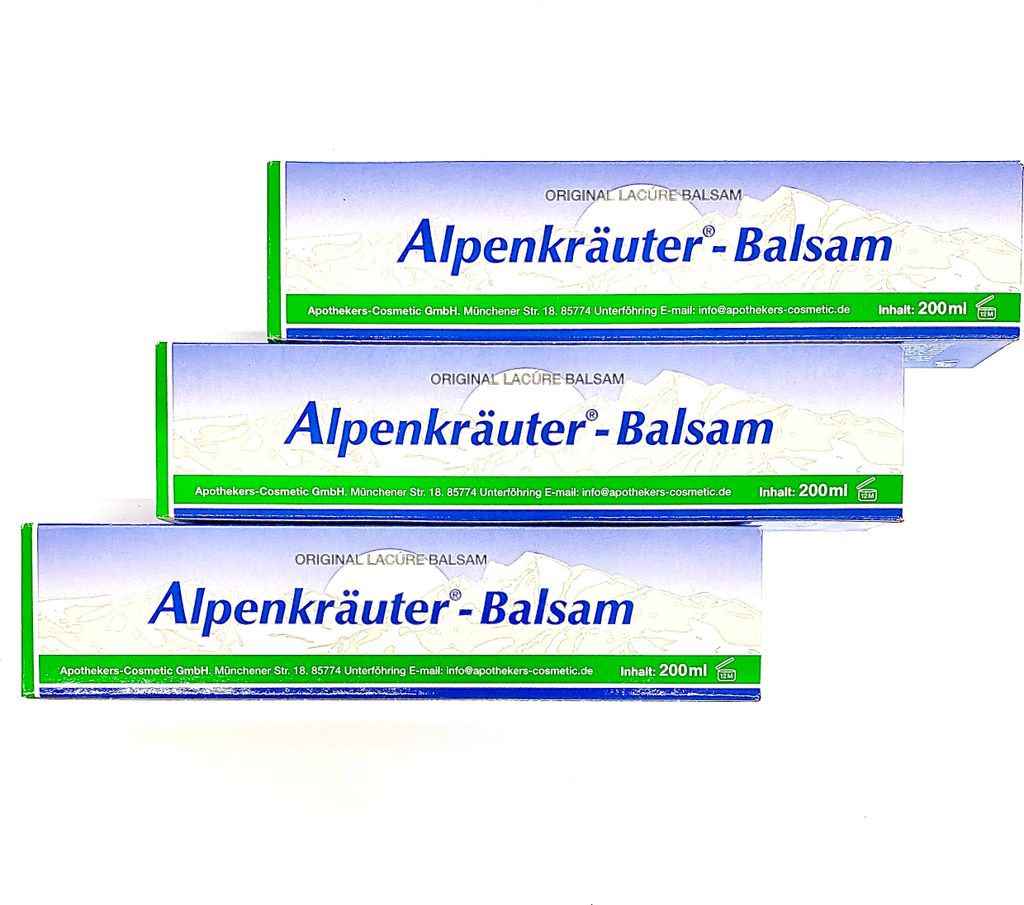 Alpenkräuter Balsam Lacure 3 x  200 ml Produktbild 