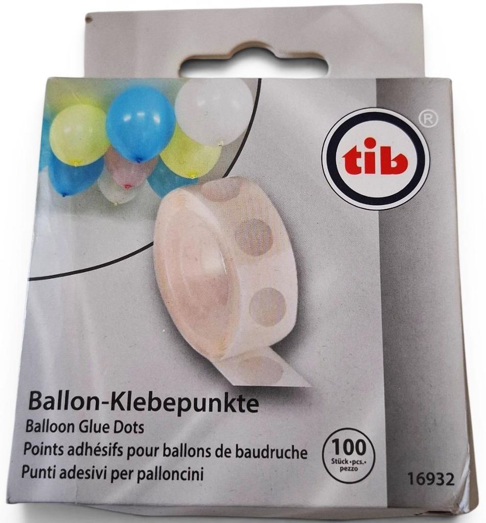 100 Ballon - Klebepunkte , Ballonzubehör , Ballons fixieren Produktbild 