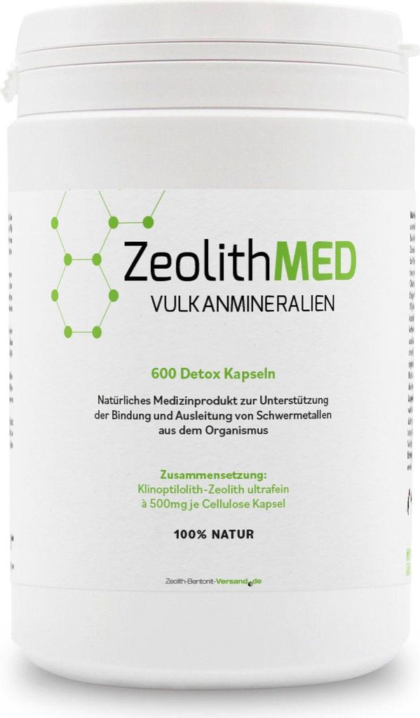 Zeolith MED Detox Kapsel 600 Stück - Medizinprodukt
