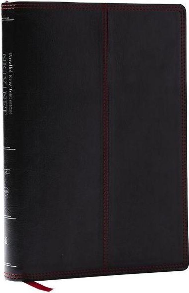 Nkjv-Net Parallel New Testament with Net Translators' Notes, Black Leathersoft, Red Letter, Comfort Print