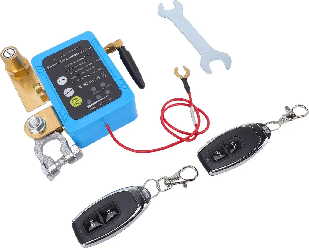 Interrupteur de batterie anti-vol et anti-panne 240A avec commande