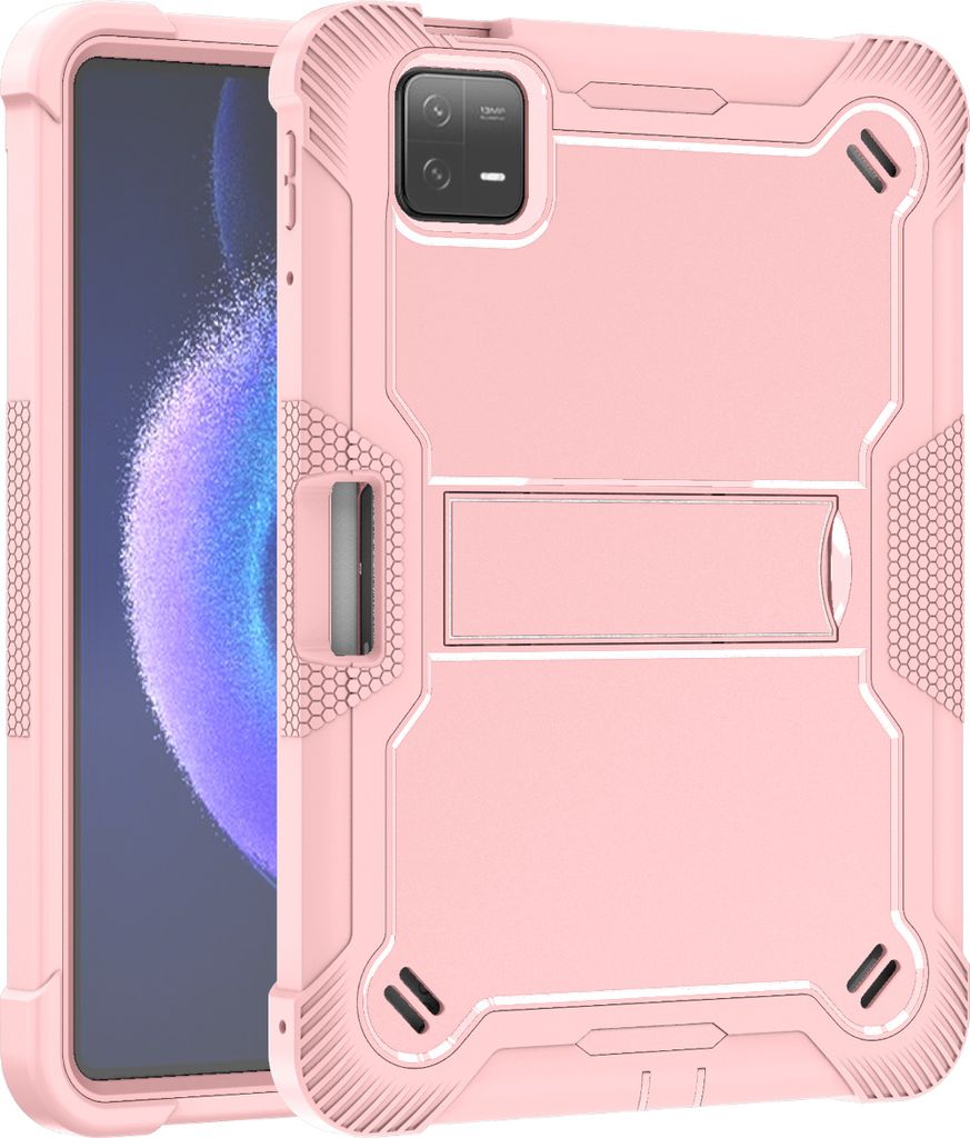 Schutzhülle für Xiaomi Pad 6 / Pad 6 Pro Robust Hybrid Tablet Hülle mit Ständer Roségold