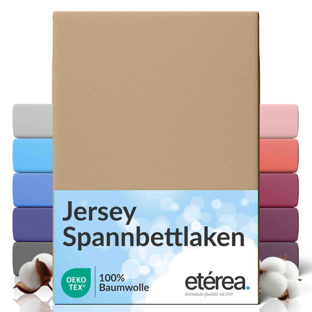Jersey Spannbettlaken 120x200 cm, 100% Baumwolle Bettlaken, Produktbild 