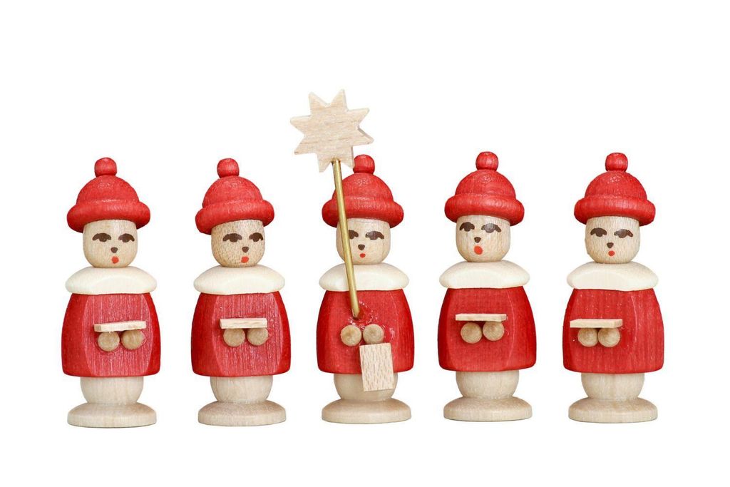 Miniaturfiguren Kurrende (5) rot Höhe 2,7 cm NEU