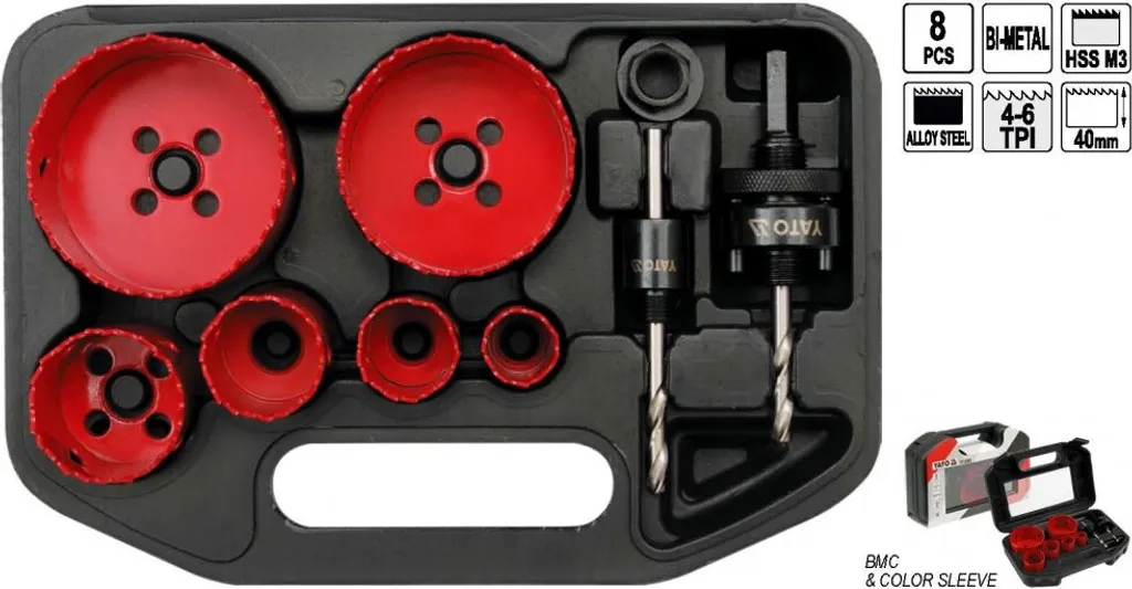 Scie Cloche Électricien YATO YT-3380 : Perçage Propre sans Éclat 9 Pcs
