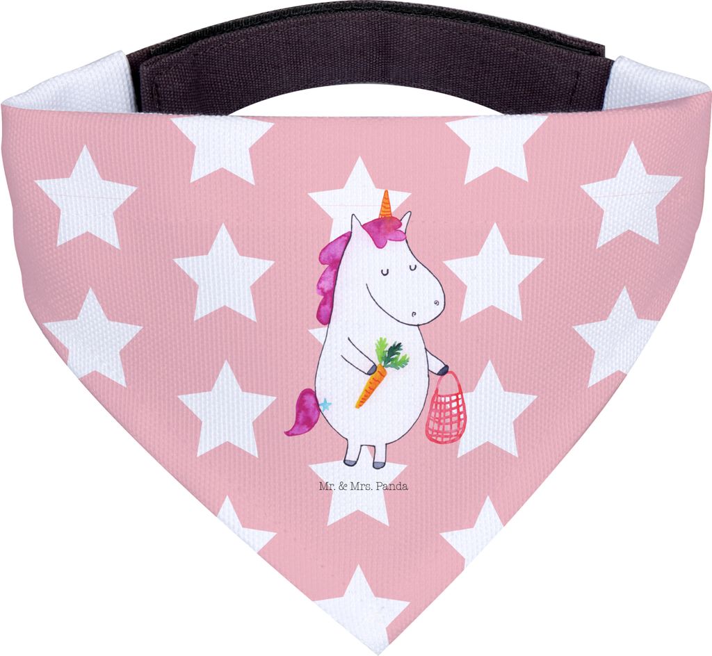 Mr. & Mrs. Panda Halstuch Einhorn Vegan - Rot Pastell - Geschenk, Gesund Leben, Hund, Unicorn, Veganismus, Hunde, essen, Veganer, Für, Tuch, Rohko...