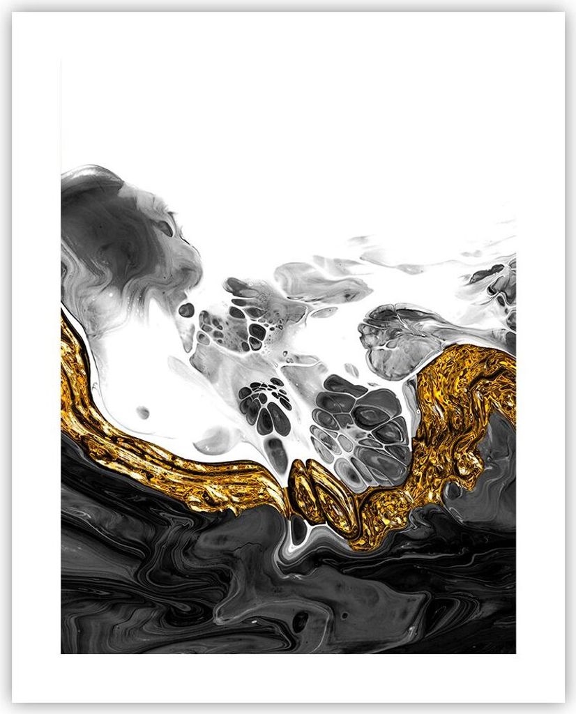 Poster - Poster ohne Rahmen - Abstraktion verschüttet Kontrast - 40x50 cm - Wand Bild - Wanddeko - Wandbilder - Kunstposter - Wandposter - Bilder ...