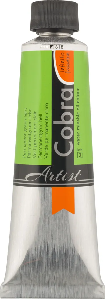 Huile extra-fine Cobra Artist 150 ml Vert Clair 618 haute résistance UV