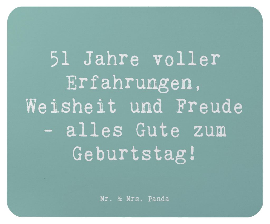 Mr. & Mrs. Panda Mouse Pad Spruch 51. Geburtstag - Meeresbrise - Geschenk, computer mauspad, Wohlbefinden, Geburtstagsparty, Glückwünsche, mauste...