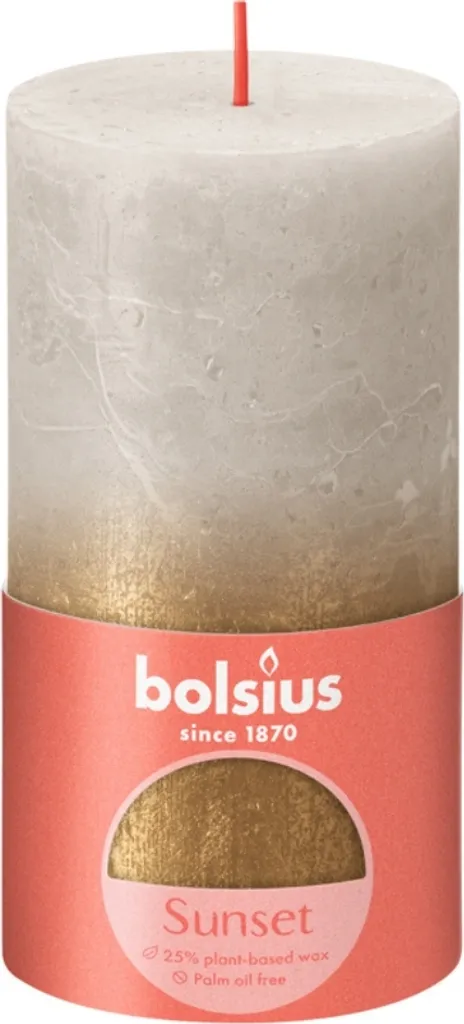 Bougies de Table Rustiques pour Ambiance Chaleureuse Gris Sable et Or