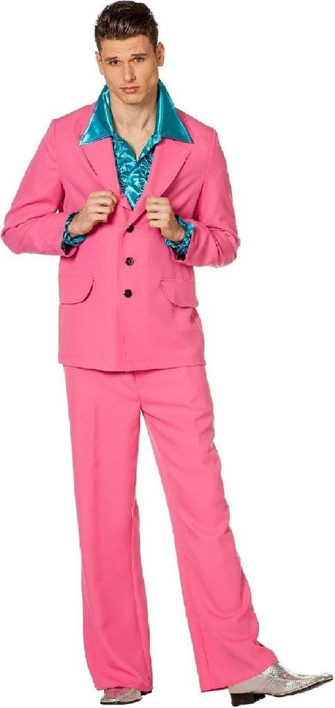 L3300310-50 pink Herren Anzug 70er 80er Jahre Gr.50