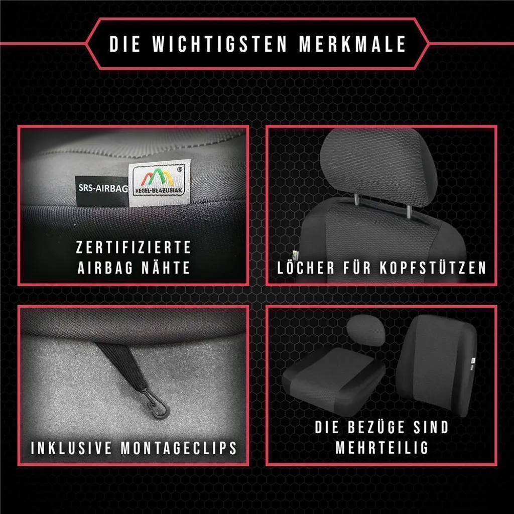 Copri Sedili Auto per Mercedes Vito II 2003-2014 - Protezione 5 Posti - 4