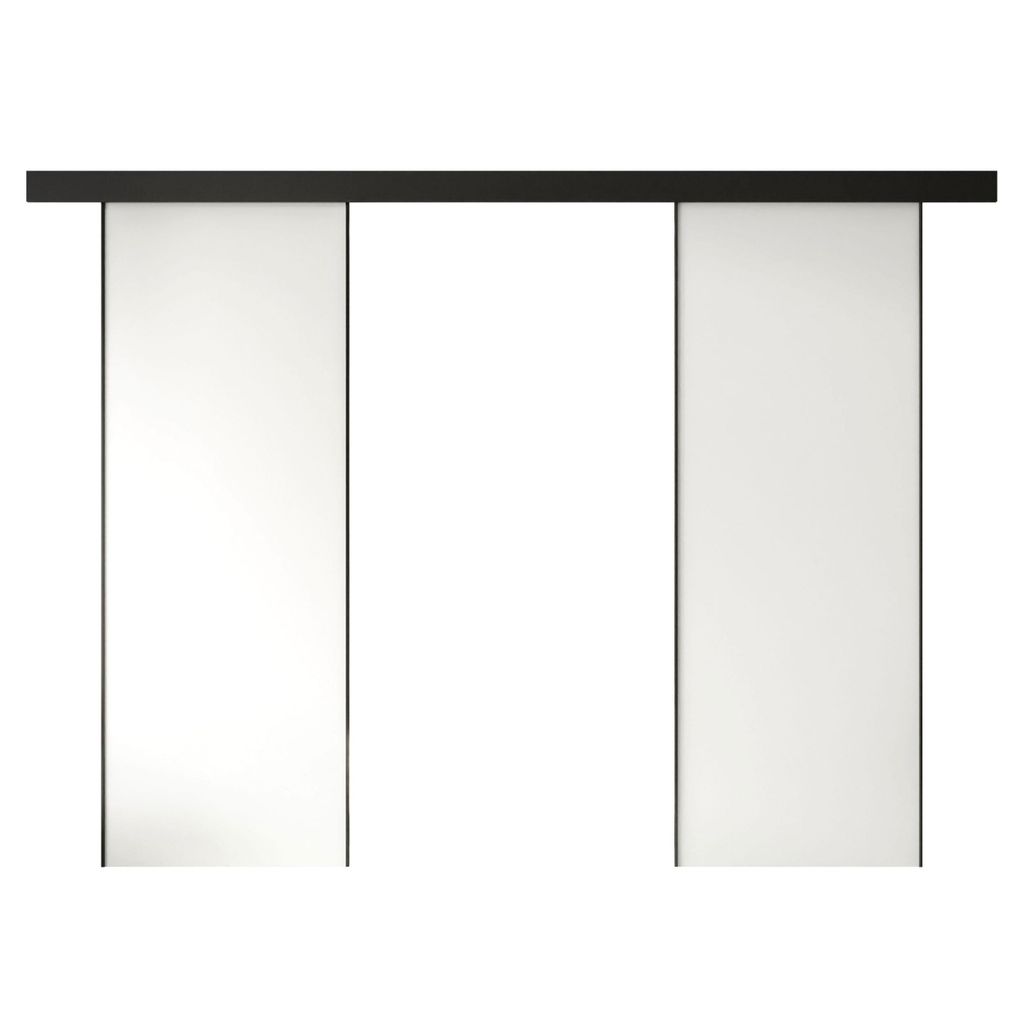 Schiebetüren HINOKI DUO mit Griff, Weiß, Soft-Close-System, 172 cm