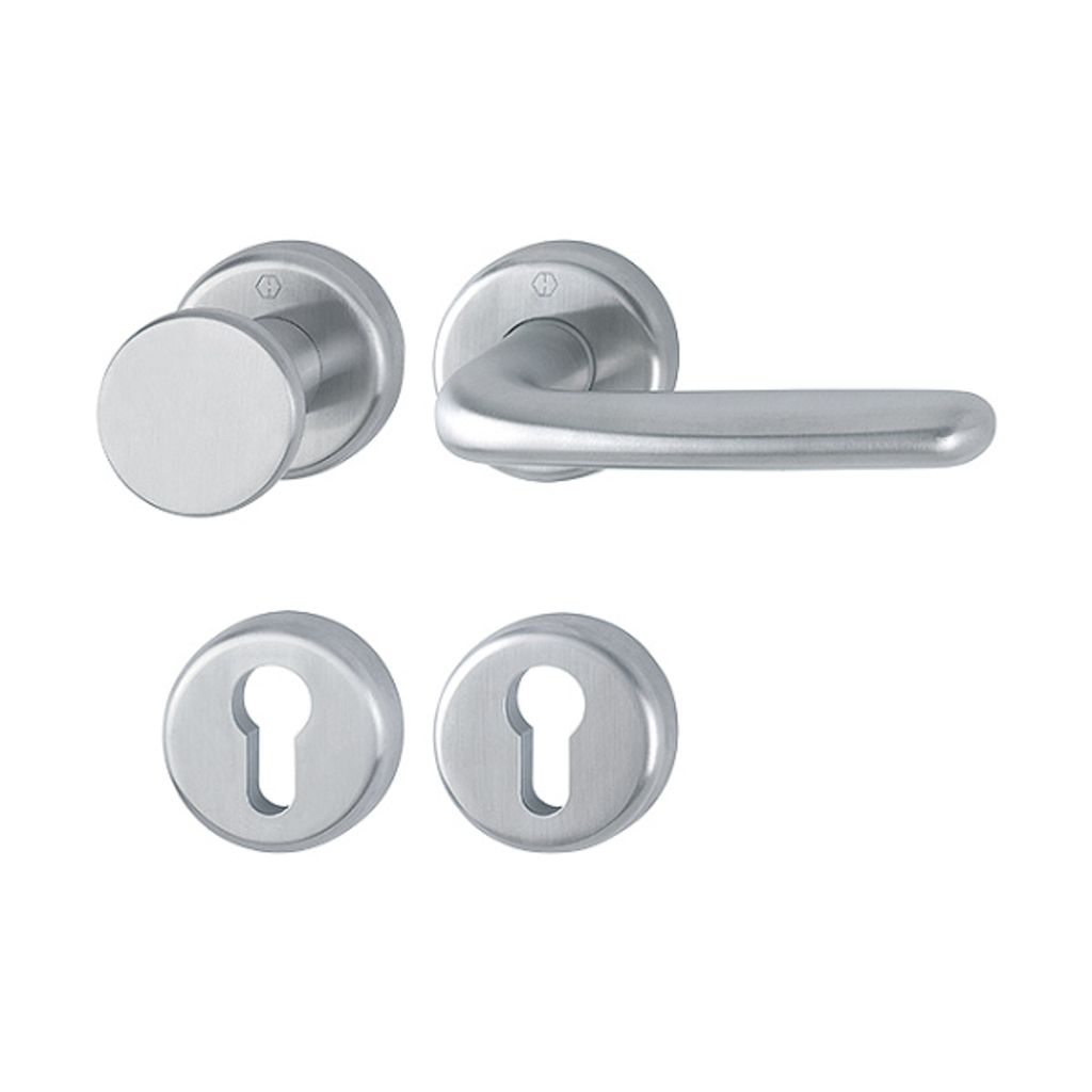 Hoppe Cardiff Rosettengarnitur Edelstahl F69 E48/17KV/17KVS/1850Z, WG Wechselgarnitur