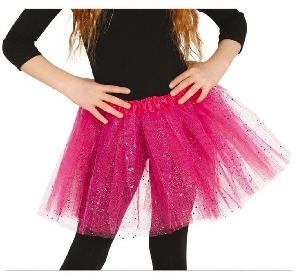 Tutù rosa con glitter per bambini di circa 30 cm Immagine del prodotto 